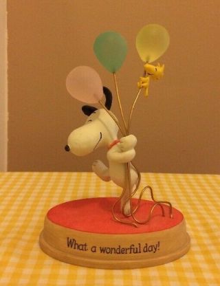 Hallmark Peanuts Gallery Snoopy A Wonderful Day Woodstock Balloons Celebration