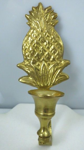 Vintage Small Gold Brass Pineapple Wall Sconce Candle Holder Taper Home Decor