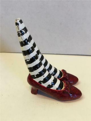 WICKED WITCH OF THE EAST Door Stop Paperweight Striped Socks Red Ruby Slippers 4