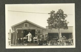 Vintage 1925 - 42 Old Curiosity Shop Old Town San Diego Rrpc Real Photo Postcard