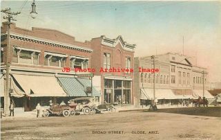 Az,  Globe,  Arizona,  Broad Street,  Business Section,  Van Wagenen By Albertype