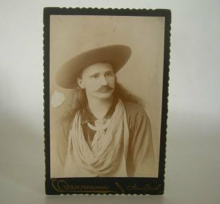 Wild Bert The Cow Boy Cabinet Card Photograph Buffalo Bill Wild West Show Era