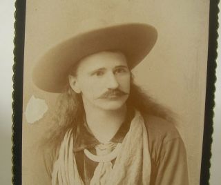 WILD BERT the COW BOY Cabinet Card Photograph Buffalo Bill Wild West Show Era 4