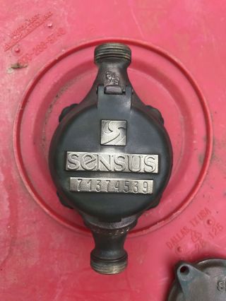 Vintage Antique Steampunk Sensus Brass Water Meter 5/8 "