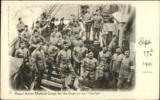 Boer War - Tuck Royal Army Medical Corps Ship Ss Guelph 1901 Postcard