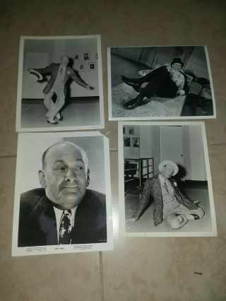 4 Vintage 8 X 10 MOvie Promo photos of LEON ERROL.  DS5006 5