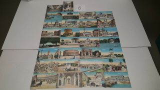 30 Vintage Color Postcards Roma Italia,  Rome,  Italy,  No Writing On Backs.  6