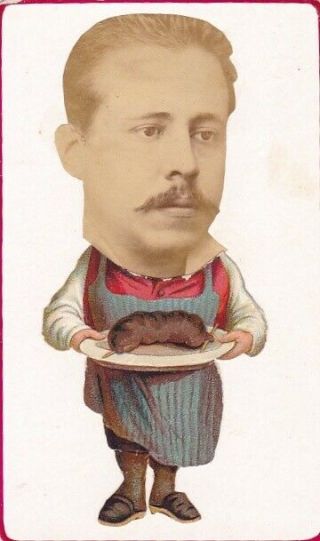 Vintage Carte De Visite 1870 Rare Brazil South America Photo Montage Sausage Man