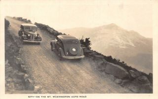 Mt.  Washington,  Nh,  Cars On The Auto Road,  Shorey Studio Real Photo Pc C 1930 