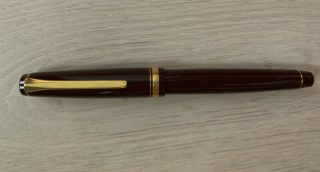 Namiki Falcon Fountain Pen - Brown W Gold Trim,  Flexible Soft Med 14k Nib Japan