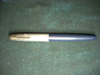 Vintage Parker 51 Dark Blue & Sterling Silver Cap Fountain Pen