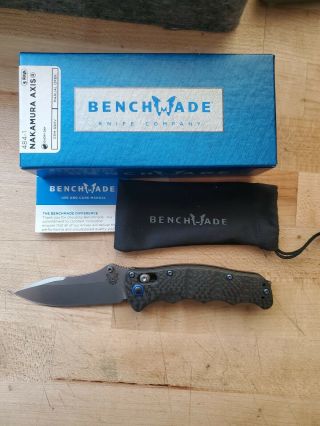 Benchmade 484 - 1 Nakamura Knife S90v Blade Carbon Fiber Handle,  Extra Clip