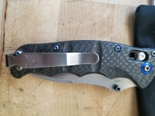 Benchmade 484 - 1 Nakamura Knife S90V Blade Carbon Fiber Handle,  extra clip 6