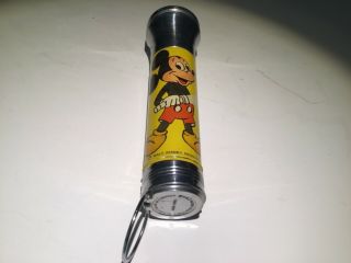 Mickey Mouse & Pluto Character Flashlight - Tin Lithographed - 1950s -