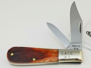 1965 - 69 Case Xx 62009 1/2 Barlow Pocket Knife 3 5/16 " Sawcut Red Bone Handle