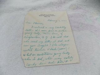 Vintage Collectible Letter 1936 Valley Forge Military Academy Wayne,  Pa Tedeschi