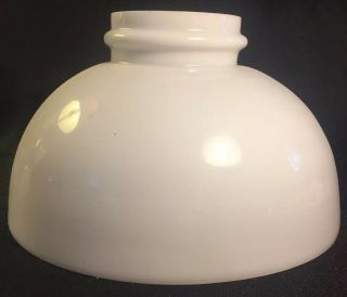 Vintage White Milk Glass Hurricane Kerosene Oil Student Lamp Shade 10 " Fitter