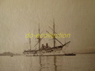 Vietnam Photo 1898 Warship Cruiser Duguay Trouin Ha Long Bay Indochina Indochine
