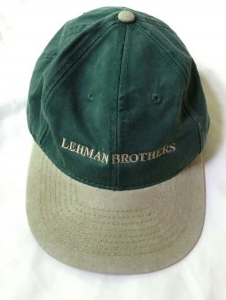 Lehman Brothers Green & Tan Hat Us Open Tennis 1998