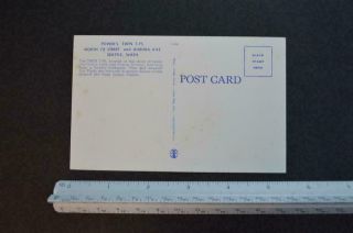 Vintage Postcard RARE Power ' s Twin T - Ps Seattle US 99 Green Lake Teepees 943017 2