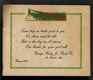 Bedford Ma Wreck Whaler Wanderer Xmas Gift Booklet From Kirby Paint 308