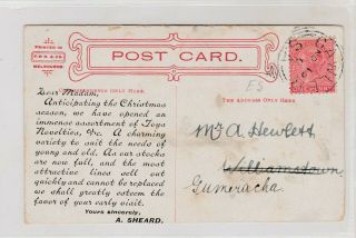 VINTAGE POSTCARD F.  W.  NIVEN ADVERTISING A SHEARD SHOWROOM ADELAIDE S.  A1900s 2