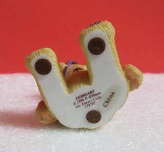Cherished Teddies Miniature FEBRUARY Amethyst Birthstone Figurine 3