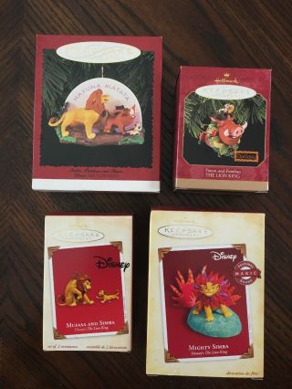 5 Hallmark Vintage Disney’s Lion King.  1994 1995 1997 2003 2005.  Mufasa Simba