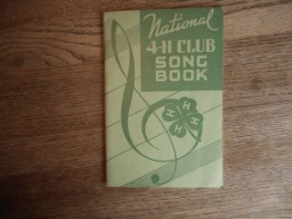 Vintage 4 - H Book 1938 National Club Song Book County Fair Collectible