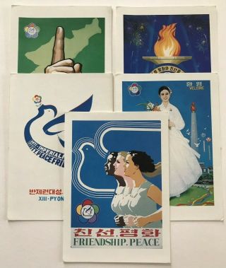 North Korea Postcard Set X5 