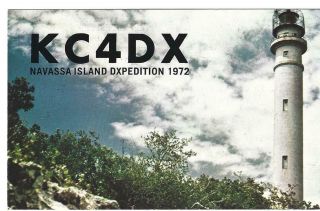 Qsl 1972 Navassa Island Radio Card