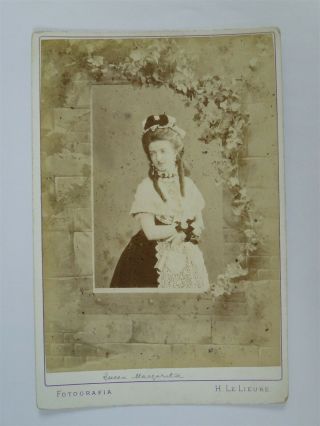 Margherita Of Savoy Queen Consort Of King Umberto I Of Italy C1870s Cabinet Card