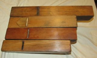 4 antique wooden Jack planes wood planes old woodworking planes tools 3
