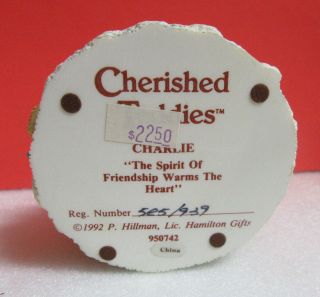 Cherished Teddies THE SPIRIT OF CHRISTMAS WARMS THE HEART Charlie Figurine 4