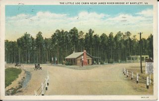 1931 Bartlett Va Little Log Cabin Restaurant Smithfield Ham Sandwich Virginia