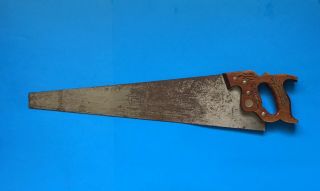 Vintage Disston D - 23 10 Point Hand Saw Must View All Pic 