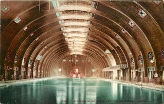 C1910 Postcard; Interior Broadwater Natatorium Helena Mt Swimming Pool Unposted