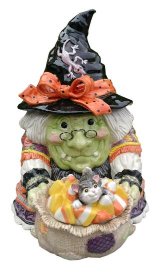 Fitz And Floyd Gypsy Witch Cookie Jar No Box Limited 3500 Retired 2003