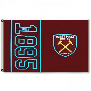 West Ham Since 1895 Flag Banner 3x5feet