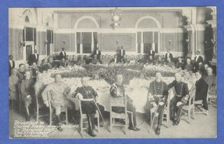 Fort Sam Houston,  San Antonio Tx,  Breakfast To Officers At Banquet Hall Postcard