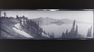 8 X Antique B&w Negatives Panorama View Crater Lake Nat 