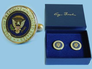 Presidential Seal George Hw Bush 41 White House Cufflinks Authentic Rare Enamel