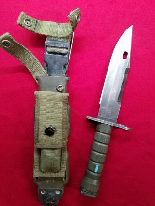 Lancay Usa M9 Bayonet Knife W/ Phrobis Sheath/stone/pouch Issued & Solid