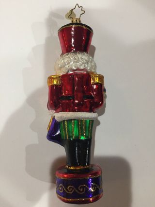 Christopher Radko Nutcracker Ornament Handblown Glass Glitter Christmas Decor 2