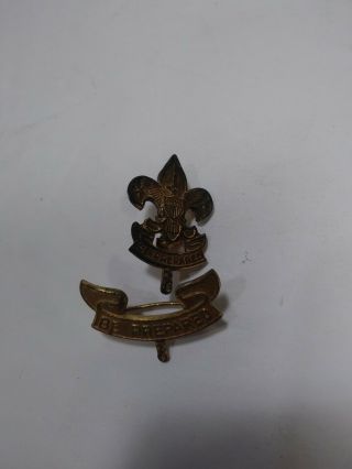 Vintage Boy Scouts Of America Bsa Hat Badge Be Prepared Pin