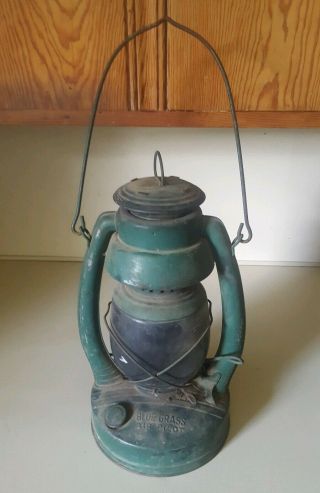 Vintage Antique Belknap How Blue Grass Air Pilot Lantern No.  30 Green Color