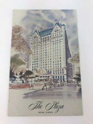 The Plaza Hotel Nyc York City York Postcard Richkrome From 1960 