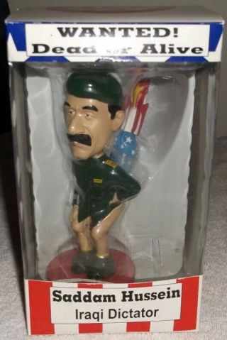 Vintage Saddam Hussein Bobblehead With Usa Rocket Figurine 8  Rare