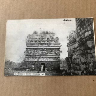 O) Postcard Mexico Circulated To Italy Chichen Itzà Temple