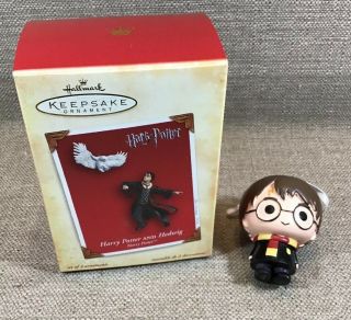 Mixed Set Of 2 Hallmark Keepsakes Harry Potter & Hedwig & Bighead Harry Potter